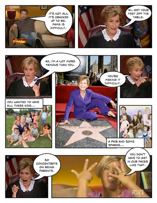 Illustration for article titled Comic Confrontations: Judge Judy Vs. Breeders